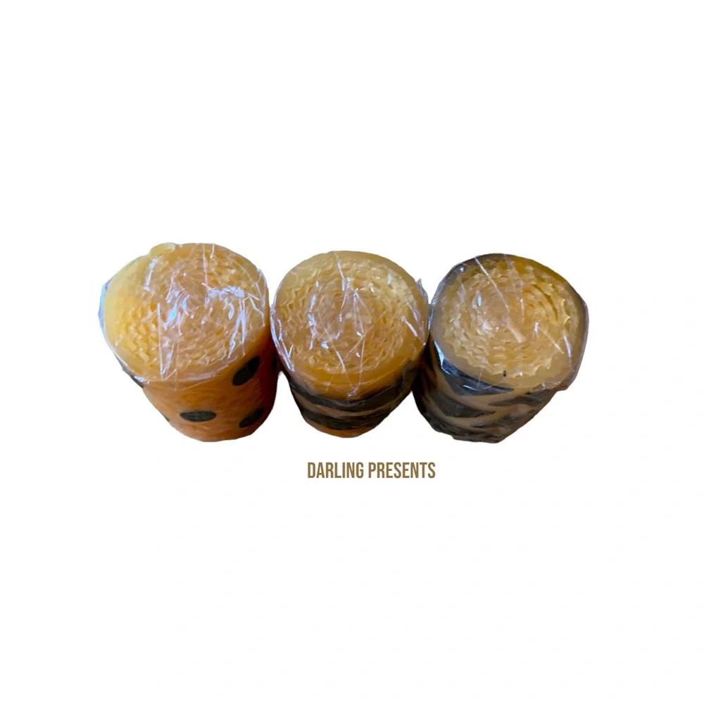 ET AL Design Hand Crafted Bees Wax Candles Color Yellow & Black